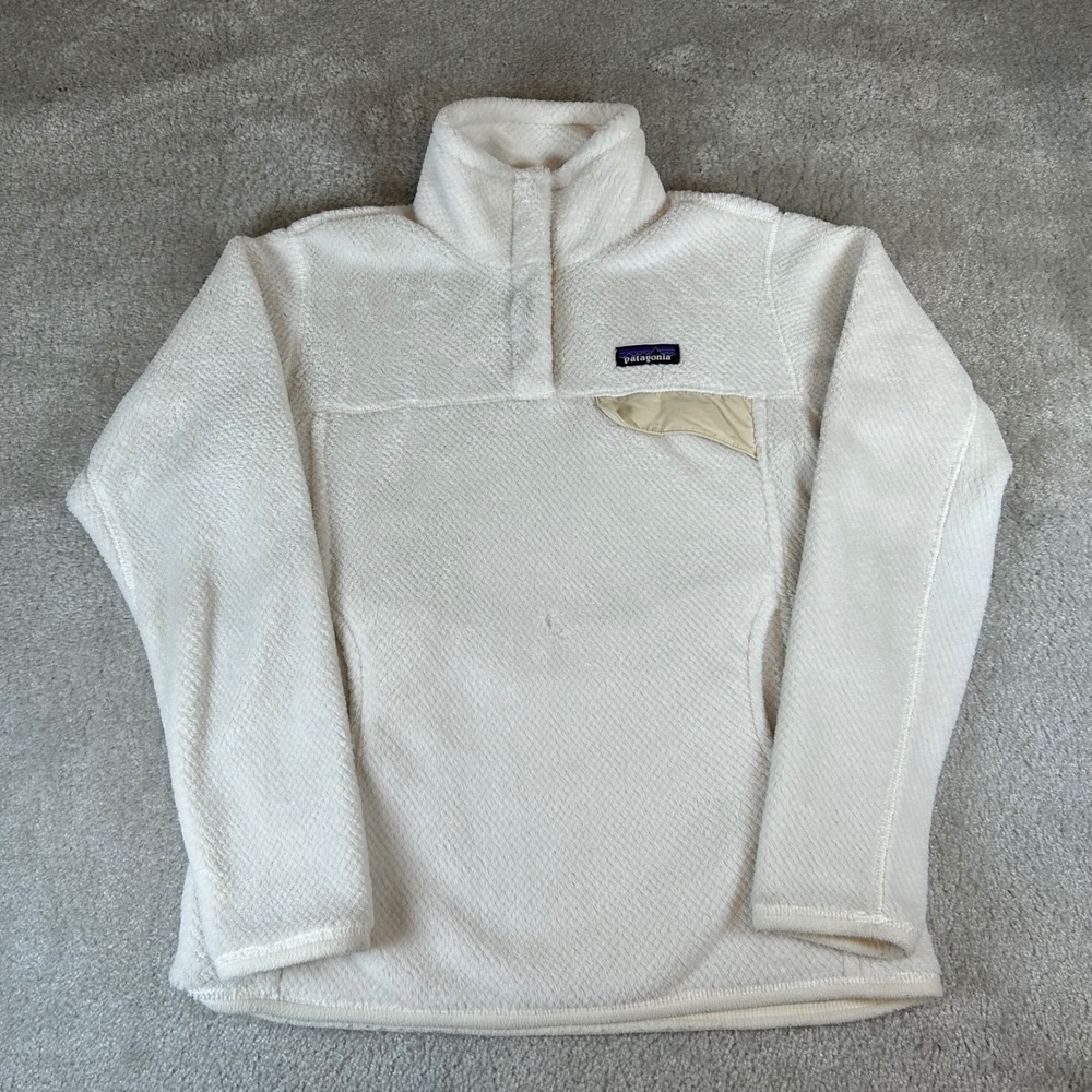 Patagonia Re-tool Snap-T Fleece Pullover Womens Medium Cream Polartec 25442 Gorp